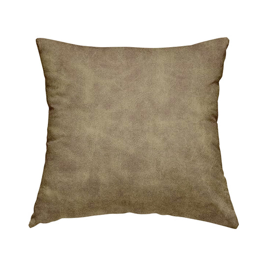 Kansas Distressed Beige Coloured Velour Velvet Upholstery Curtains Fabric - Handmade Cushions