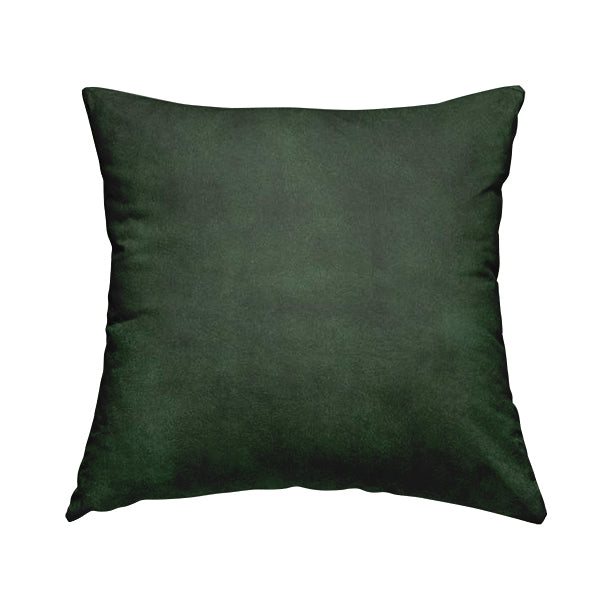 Kansas Distressed Pine Green Coloured Velour Velvet Upholstery Curtains Fabric - Handmade Cushions