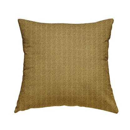 Kirkwall Herringbone Furnishing Fabric In Yellow Colour - Handmade Cushions