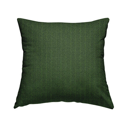 Kirkwall Herringbone Furnishing Fabric In Dark Green Colour - Handmade Cushions