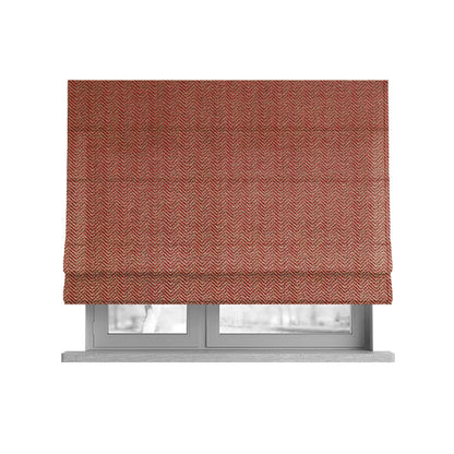 Kirkwall Herringbone Furnishing Fabric In Pink Colour - Roman Blinds