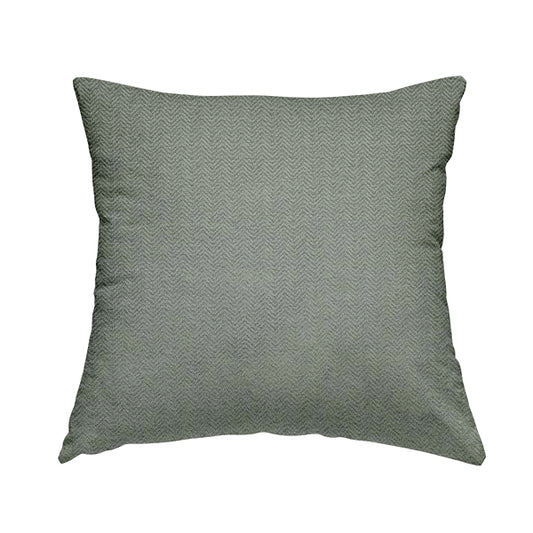 Kirkwall Herringbone Furnishing Fabric In Silver Colour - Handmade Cushions