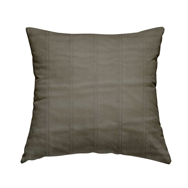 Lahore Fluted Stitched Quilted Brown Velvet Soft Upholstery Furnishing Fabric - Handmade Cushions