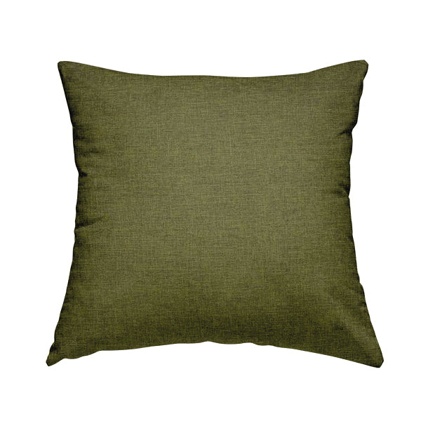 Lauren Hardwearing Linen Effect Chenille Upholstery Furnishing Fabric Green Grass Colour - Handmade Cushions