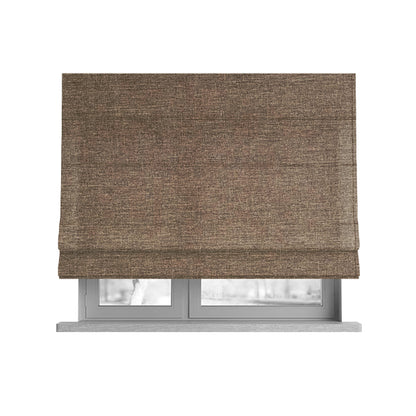 Lauren Hardwearing Linen Effect Chenille Upholstery Furnishing Fabric Taupe Colour - Roman Blinds