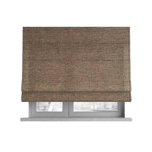 Lauren Hardwearing Linen Effect Chenille Upholstery Furnishing Fabric Taupe Colour - Roman Blinds