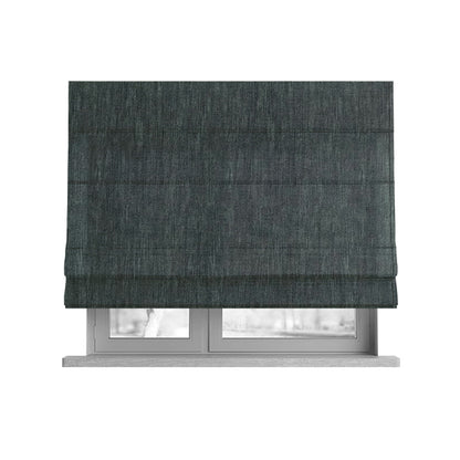Levi Soft Cotton Textured Faux Leather In Grey Colour Upholstery Fabric - Roman Blinds