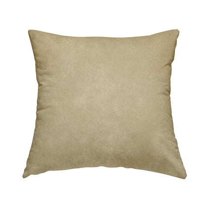 Lisbon Faux Suede Leatherette Finish Upholstery Fabric In Beige Colour - Handmade Cushions