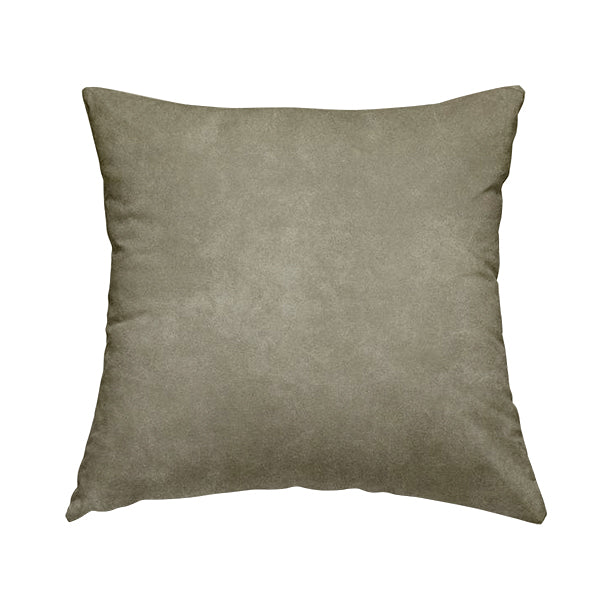 Lisbon Faux Suede Leatherette Finish Upholstery Fabric In Grey Colour - Handmade Cushions