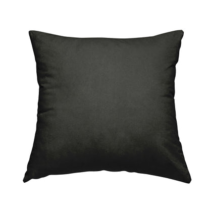 Lisbon Faux Suede Leatherette Finish Upholstery Fabric In Black Colour - Handmade Cushions