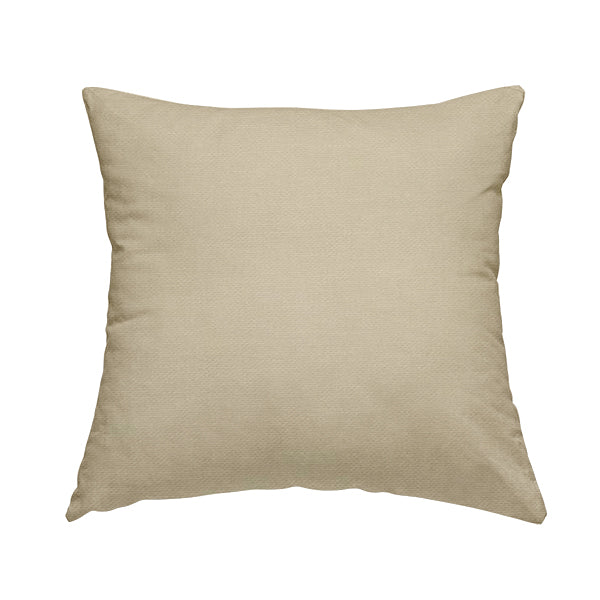 Lotus Pastel Tones Plain Chenille Furnishing Fabric In Cream Colour - Handmade Cushions