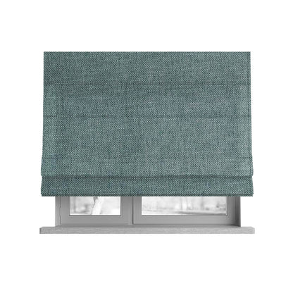 Lotus Pastel Tones Plain Chenille Furnishing Fabric In Blue Colour - Roman Blinds