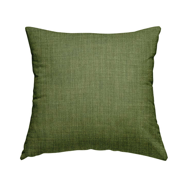 Ludlow Linen Effect Designer Chenille Upholstery Fabric In Lime Green Colour - Handmade Cushions