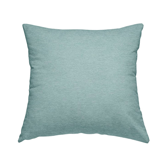 Luna Soft Textured Pastel Range Of Chenille Upholstery Fabric In Light Blue Colour - Handmade Cushions