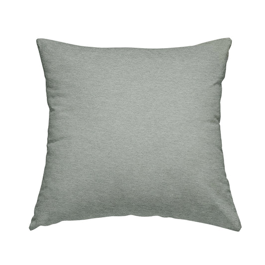 Luna Soft Textured Pastel Range Of Chenille Upholstery Fabric In Silver Colour - Handmade Cushions