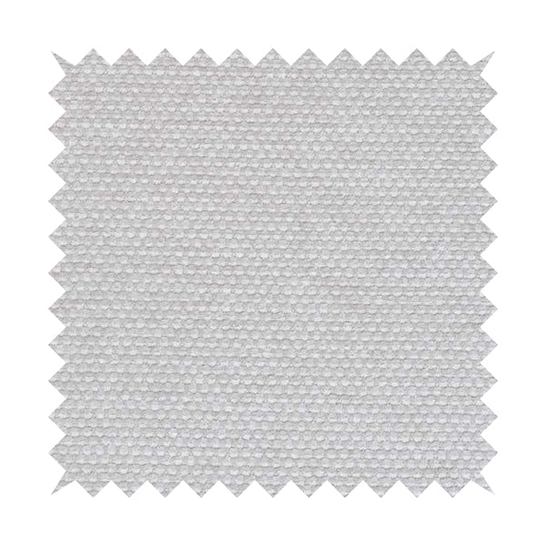 Lyon Soft Like Cotton Woven Hopsack Type Chenille Upholstery Fabric Silver Grey Colour