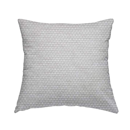 Lyon Soft Like Cotton Woven Hopsack Type Chenille Upholstery Fabric Silver Grey Colour - Handmade Cushions