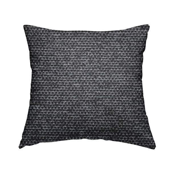 Lyon Soft Like Cotton Woven Hopsack Type Chenille Upholstery Fabric Black Colour - Handmade Cushions