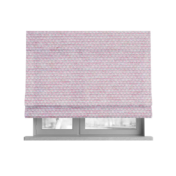 Lyon Soft Like Cotton Woven Hopsack Type Chenille Upholstery Fabric Pink Colour - Roman Blinds