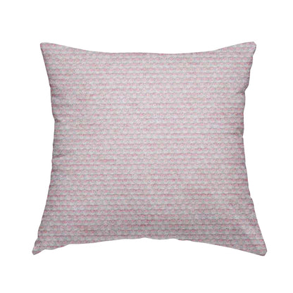 Lyon Soft Like Cotton Woven Hopsack Type Chenille Upholstery Fabric Pink Colour - Handmade Cushions