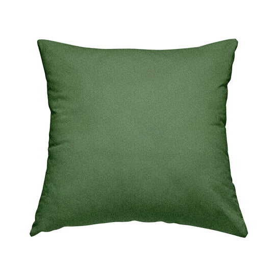 Mehari Linen Effect Flat Weave Semi Plain Upholstery Fabric In Green Colour - Handmade Cushions