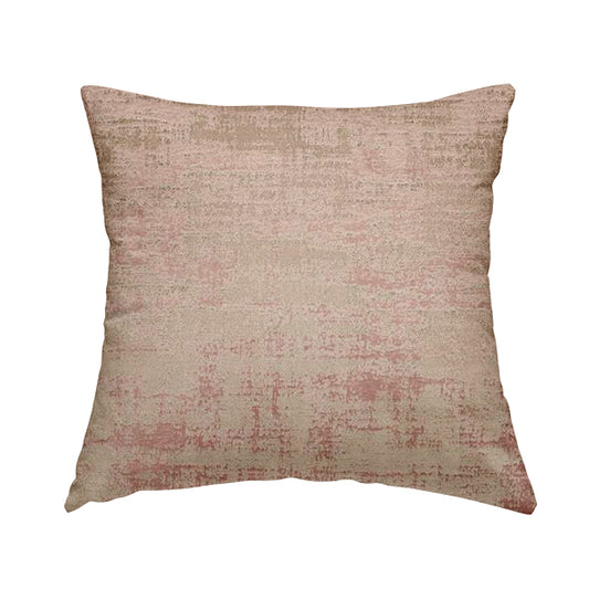 Milan Semi Plain Abstract Soft Velvet Upholstery Furnishing Fabric In Pink - Handmade Cushions