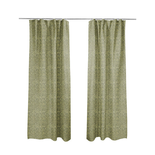 Abstract Camouflage Pattern Green Colour Chenille Jacquard Upholstery Fabric JO-1049 - Made To Measure Curtains