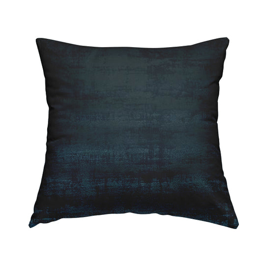 Milan Semi Plain Abstract Soft Velvet Upholstery Furnishing Fabric In Navy Blue - Handmade Cushions