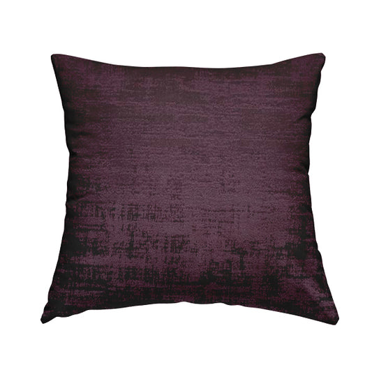 Milan Semi Plain Abstract Soft Velvet Upholstery Furnishing Fabric In Purple - Handmade Cushions