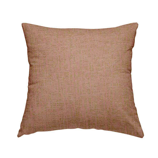 Monarch Beautifully Woven Soft Textured Semi Plain Chenille Material Pink Upholstery Fabrics - Handmade Cushions