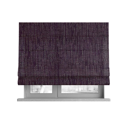 Monarch Beautifully Woven Soft Textured Semi Plain Chenille Material Purple Upholstery Fabrics - Roman Blinds