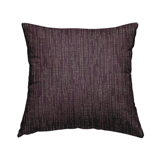 Monarch Beautifully Woven Soft Textured Semi Plain Chenille Material Purple Upholstery Fabrics - Handmade Cushions