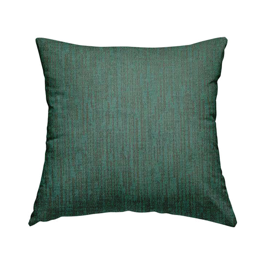 Monarch Beautifully Woven Soft Textured Semi Plain Chenille Material Teal Blue Upholstery Fabrics - Handmade Cushions