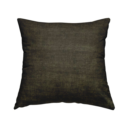 Muse Aged Finish Effect Soft Velvet Upholstery Furnishing Fabric Brown Colour - Handmade Cushions