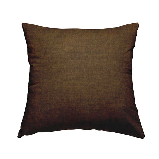 Muse Aged Finish Effect Soft Velvet Upholstery Furnishing Fabric Tan Brown Colour - Handmade Cushions