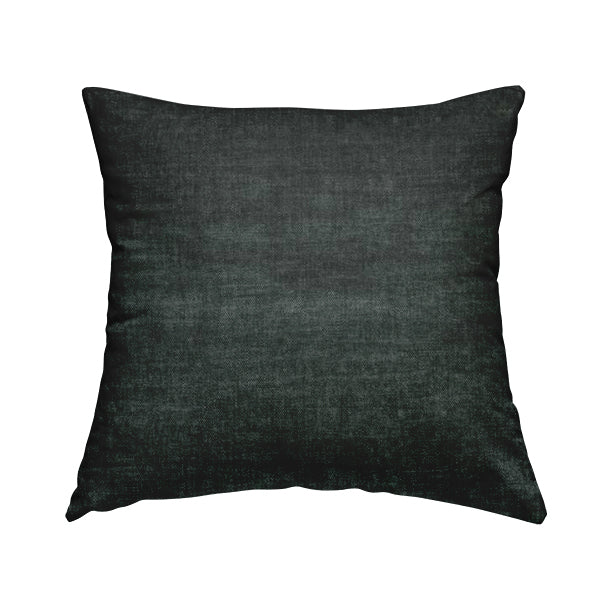 Muse Aged Finish Effect Soft Velvet Upholstery Furnishing Fabric Black Colour - Handmade Cushions