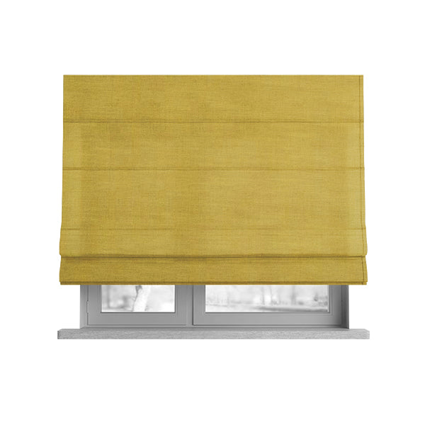 Natural Flat Weave Plain Upholstery Fabric In Yellow Colour - Roman Blinds