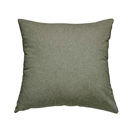 Nepal Basketweave Soft Velour Textured Upholstery Furnishing Fabric Silver Colour - Handmade Cushions