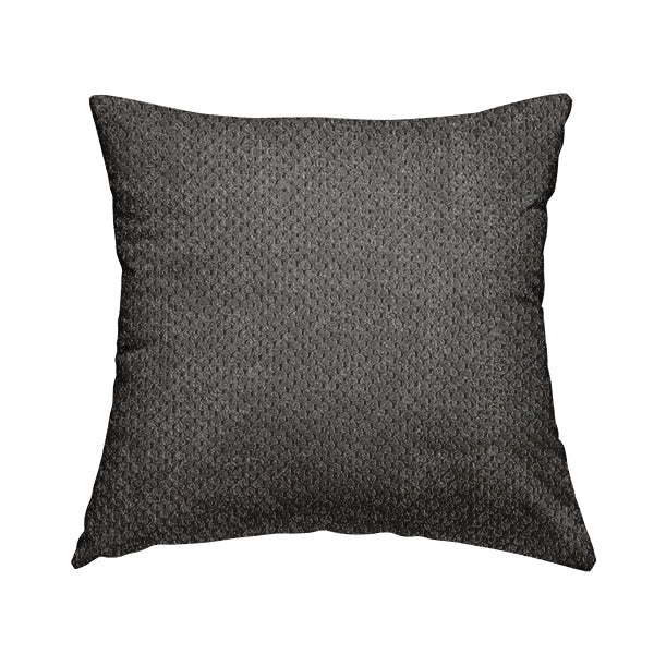 Norbury Dotted Effect Soft Textured Corduroy Upholstery Furnishings Fabric Charcoal Grey Colour - Handmade Cushions