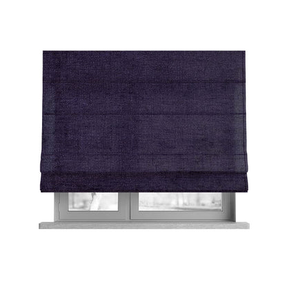 Otley Softy Shiny Chenille Upholstery Furnishing Fabric In Purple Colour - Roman Blinds