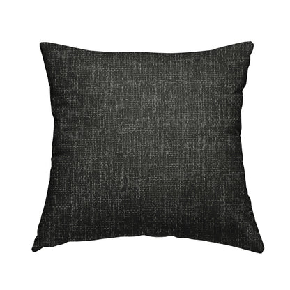 Perth Hopsack Textured Chenille Upholstery Fabric Charcoal Grey Colour - Handmade Cushions