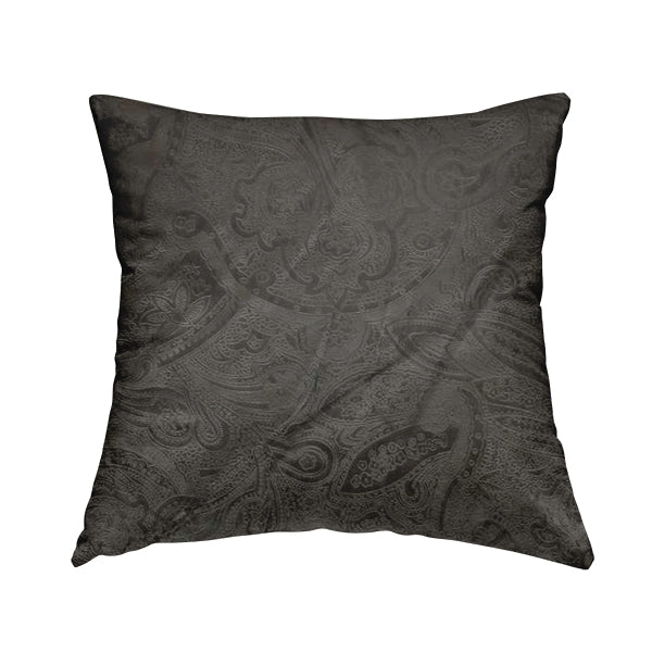 Phoenix Laser Cut Pattern Soft Velveteen Grey Velvet Material Upholstery Curtains Fabric - Handmade Cushions
