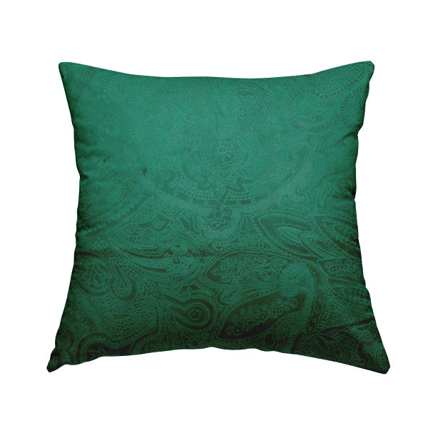 Phoenix Laser Cut Pattern Soft Velveteen Forest Green Velvet Material Upholstery Curtains Fabric - Handmade Cushions