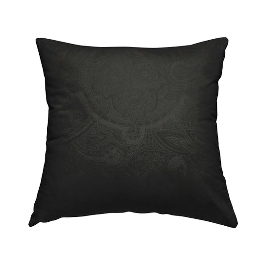 Phoenix Laser Cut Pattern Soft Velveteen Black Velvet Material Upholstery Curtains Fabric - Handmade Cushions