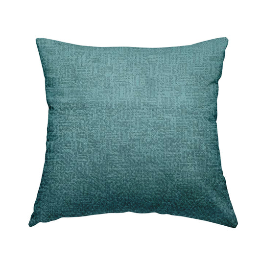 Plaza Opulence Soft Textured Velvet Furnishing Fabric In Sky Blue - Handmade Cushions