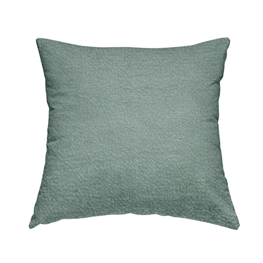 Plaza Opulence Soft Textured Velvet Furnishing Fabric In Ice Blue - Handmade Cushions