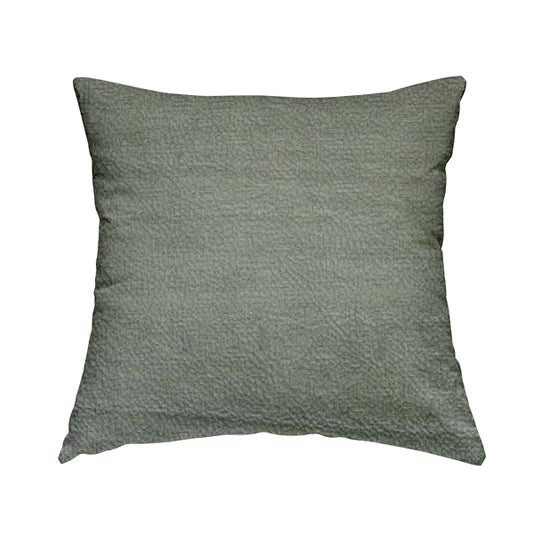 Plaza Opulence Soft Textured Velvet Furnishing Fabric In Grey - Handmade Cushions