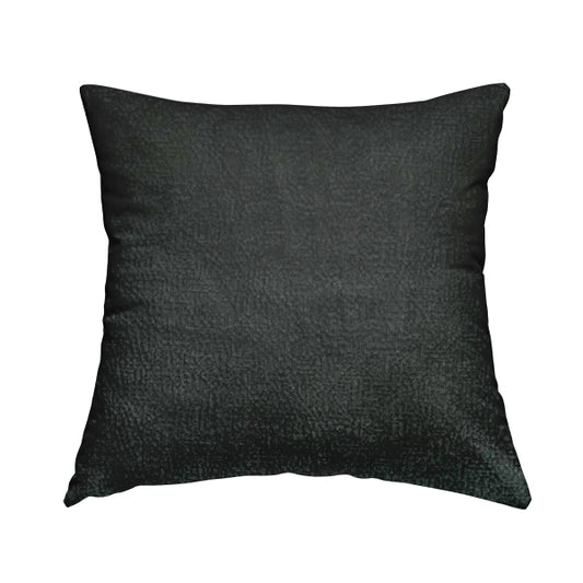 Plaza Opulence Soft Textured Velvet Furnishing Fabric In Black - Handmade Cushions