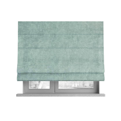 Capri Pastel Effect Cotton Chenille Upholstery Fabric In Silver Colour - Roman Blinds