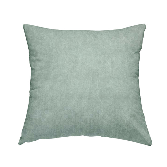 Capri Pastel Effect Cotton Chenille Upholstery Fabric In Silver Colour - Handmade Cushions